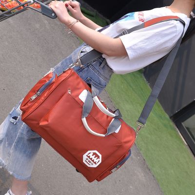 韩版大容量旅行袋手提旅行包轻便简约潮男小行李包女短途旅游健身