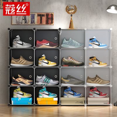aj鞋盒透明球鞋子收纳盒20个装塑料收藏鞋柜神器防氧化鞋架抽屉式