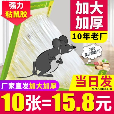 超强力粘鼠板捉粘大老鼠贴沾胶抓灭鼠捕鼠神器超强正品家用一窝端