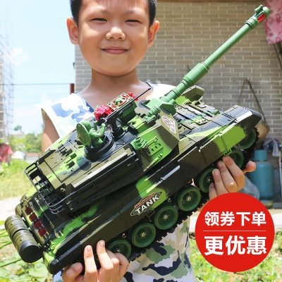 遥控坦克玩具可开炮亲子对战充电动儿童履带式大炮模型男孩汽车