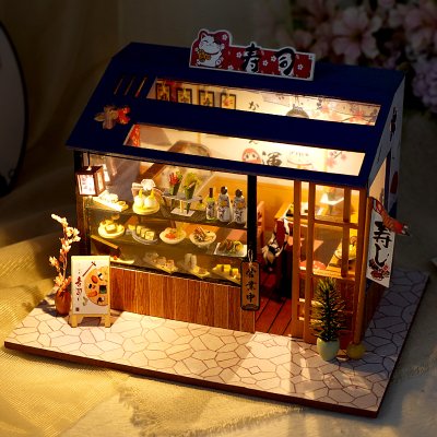 diy小屋雪糕店手工制作迷你小房子模型拼装玩具创意生日礼物女生