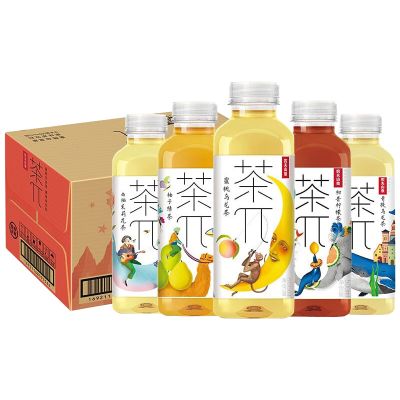 农夫山泉茶π茶派500ml*15瓶整箱装蜜桃乌龙果味饮料混合口味饮品