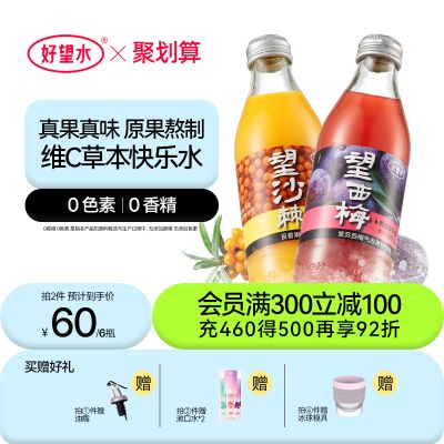 【新品组合】好望水望沙棘西梅汁风味果汁维c饮料气泡水汽水整箱