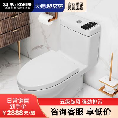 科勒马桶坐便器齐悦五级旋风节水防臭连体座便器K-28866T/28867T